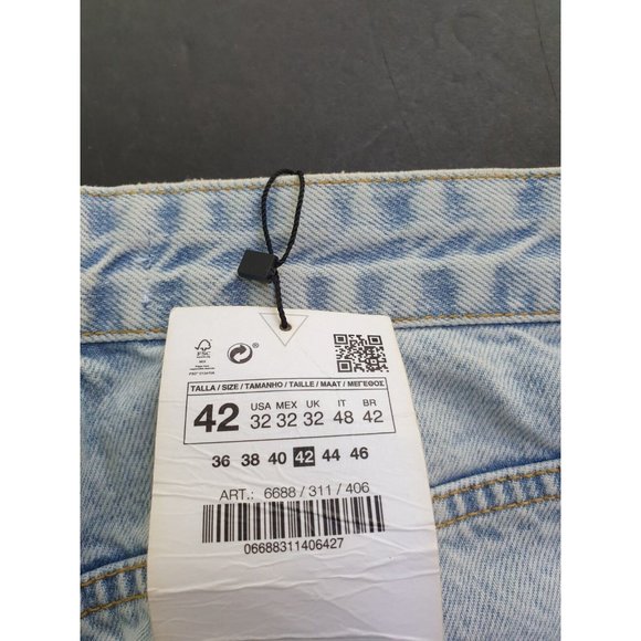 Zara Destroyed Graffitti Jeans 32 x 24 Loose Crop Unisex? Mens Womens - Picture 10 of 12